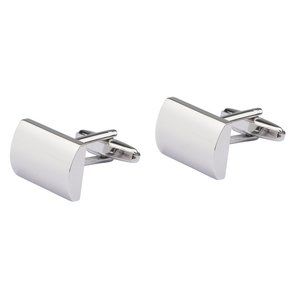 Plain Silver Cufflink for Formal Event, Gift, Groomsmen, Wedding, Party